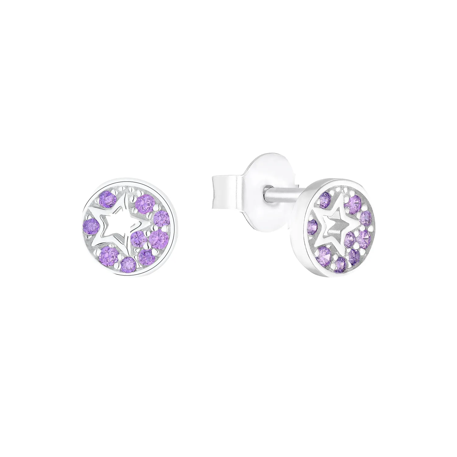 s.Oliver Étoile boucles d'oreilles fille argent blanc