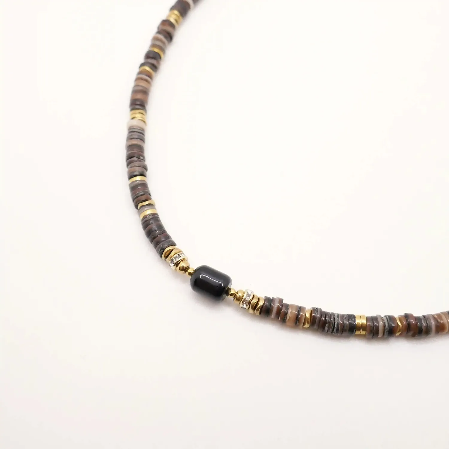 Cloralys Lonnie collier agate Afrique hématite