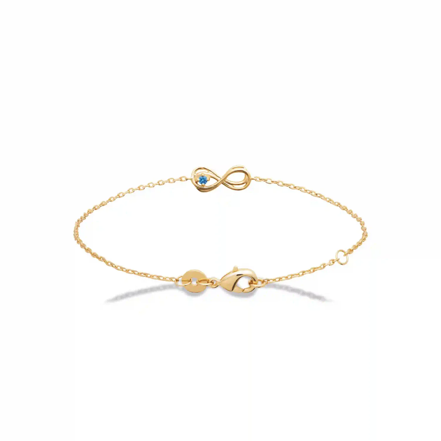 Oriana France bracelet infini turquoise plaqué or