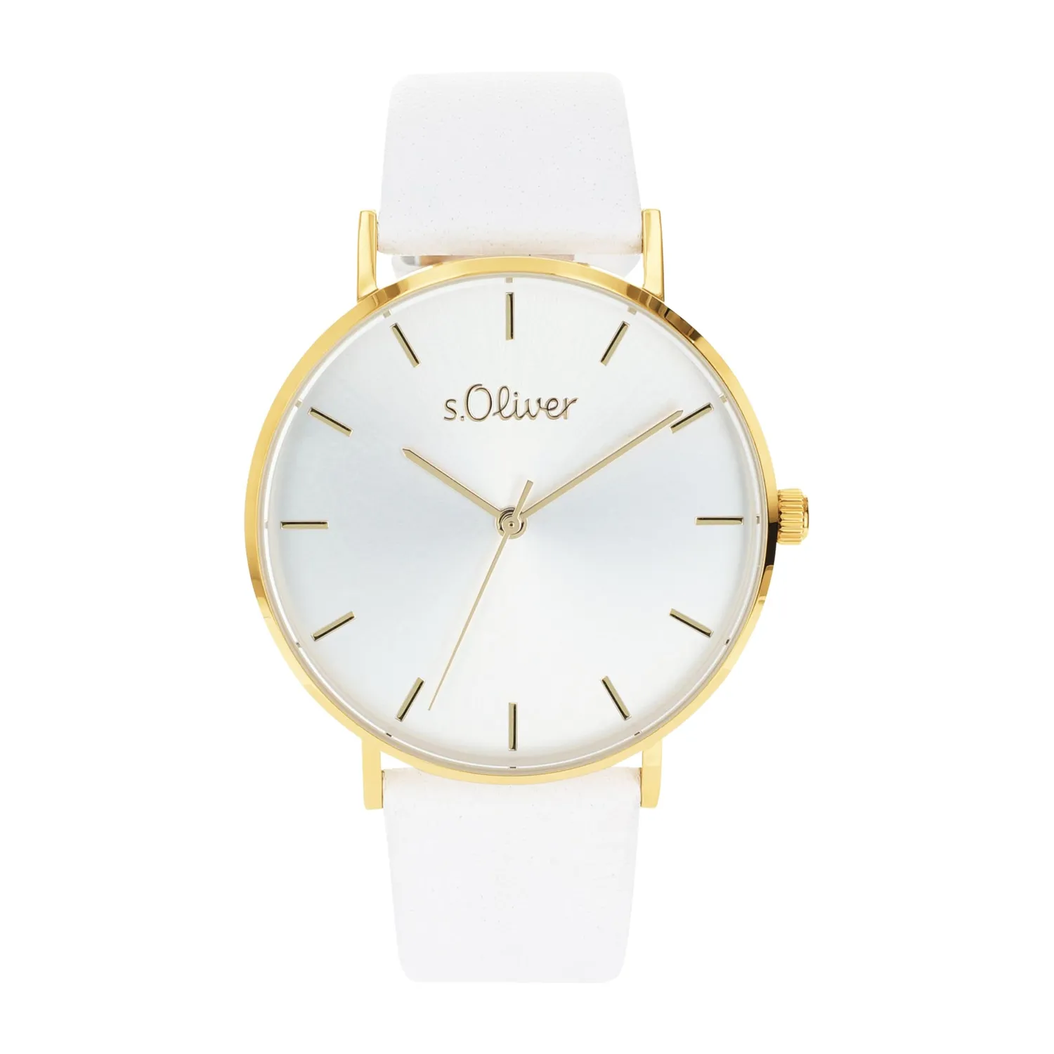 s.Oliver montre femme acier noir Schwarz Edelstahl