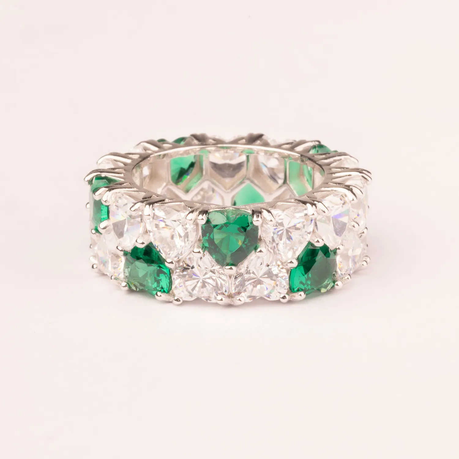 Ultima Edizione Double Cœurs bague large colorée