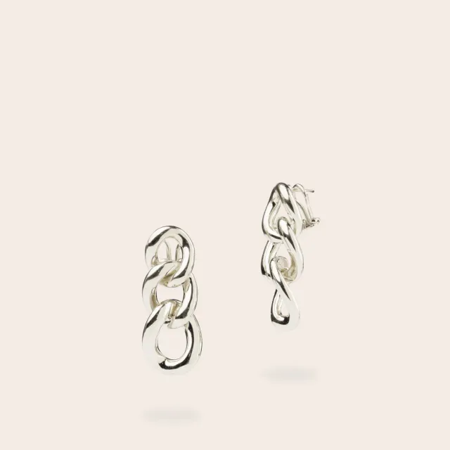 ULTIMA EDIZIONE maille gourmette boucle d'oreille lisse