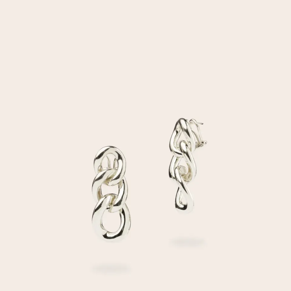 ULTIMA EDIZIONE maille gourmette boucle d'oreille lisse