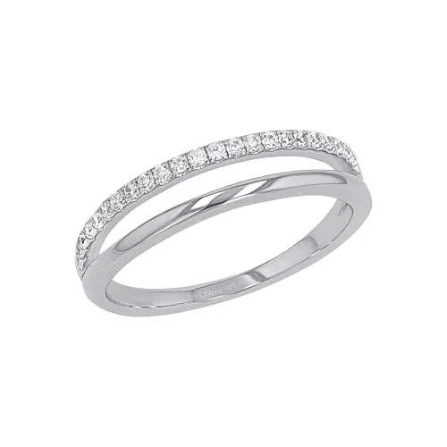 s.Oliver bague femme double rang argent 925 taille 58