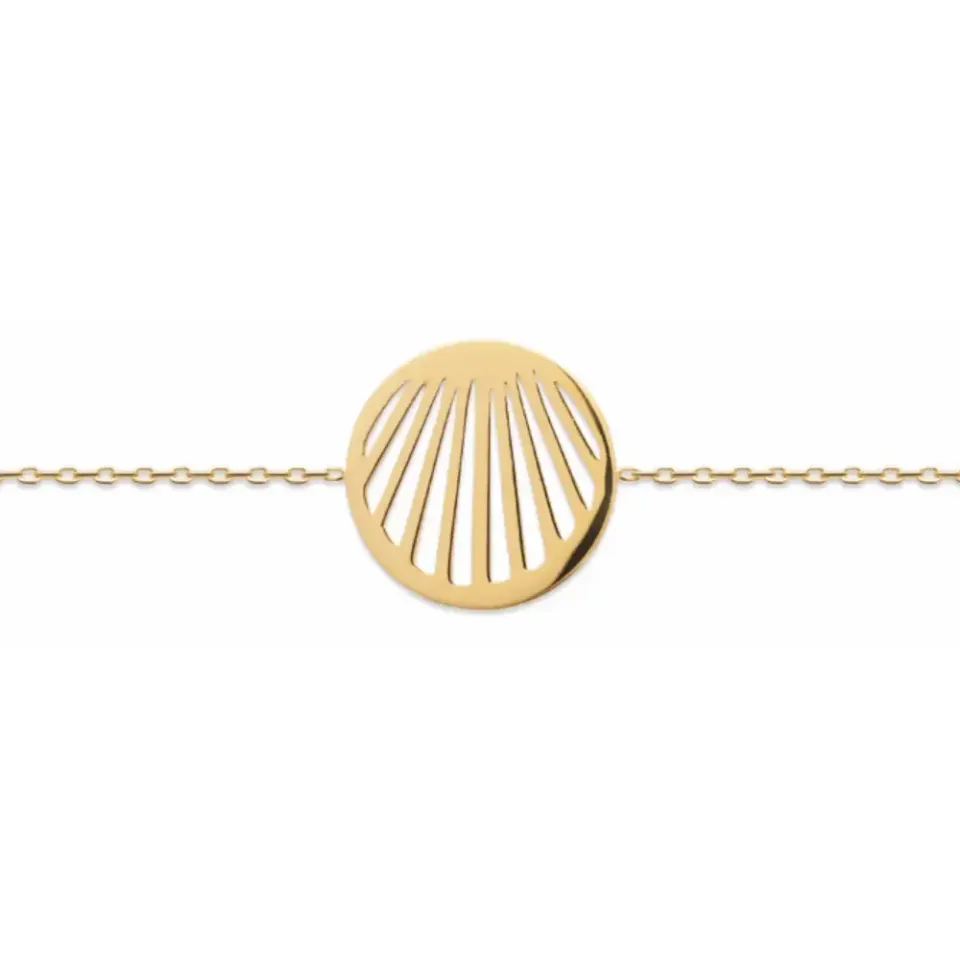 Oriana France bracelet plaqué or médaille soleil