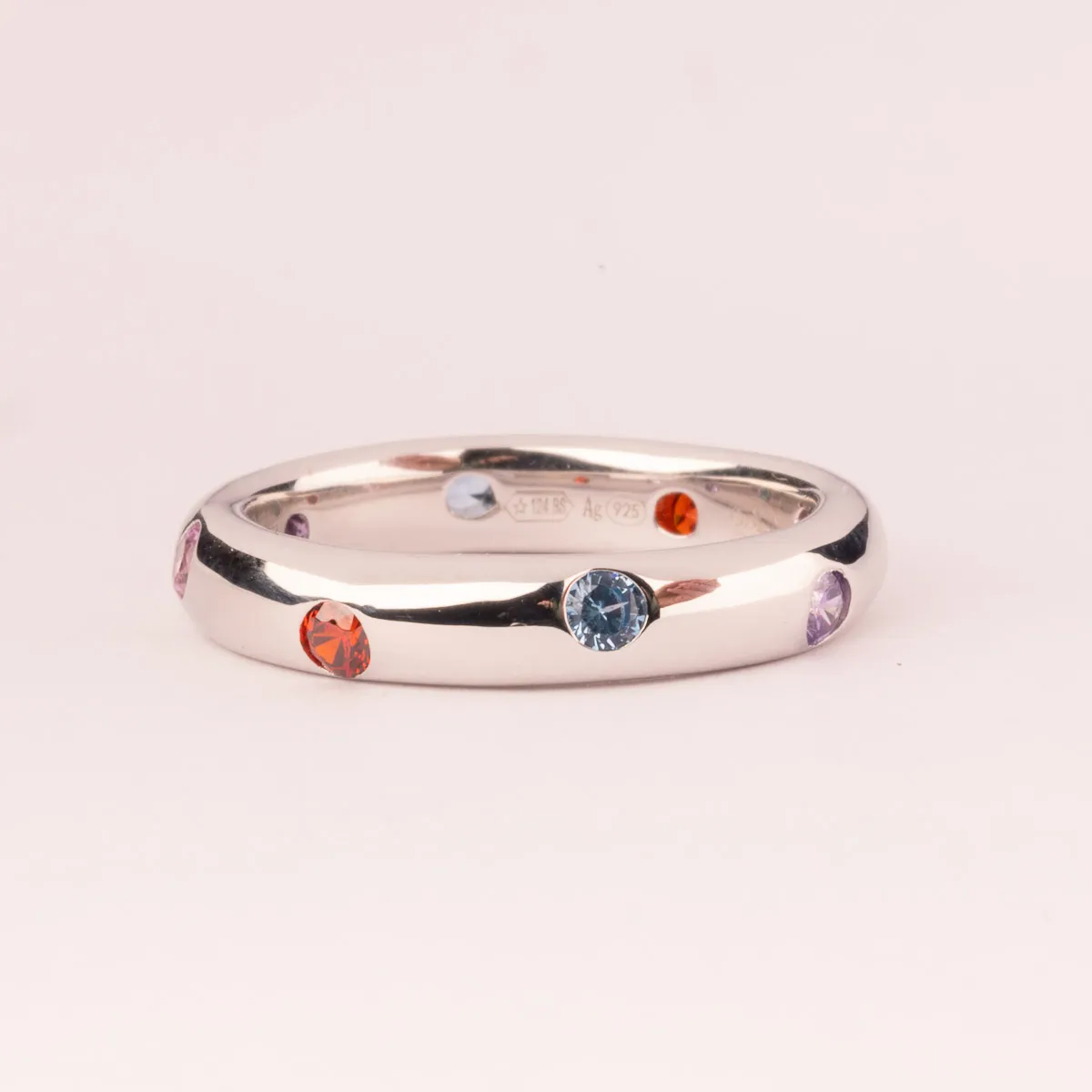 Ultima Edizione Fede bague alliance zircons colorés