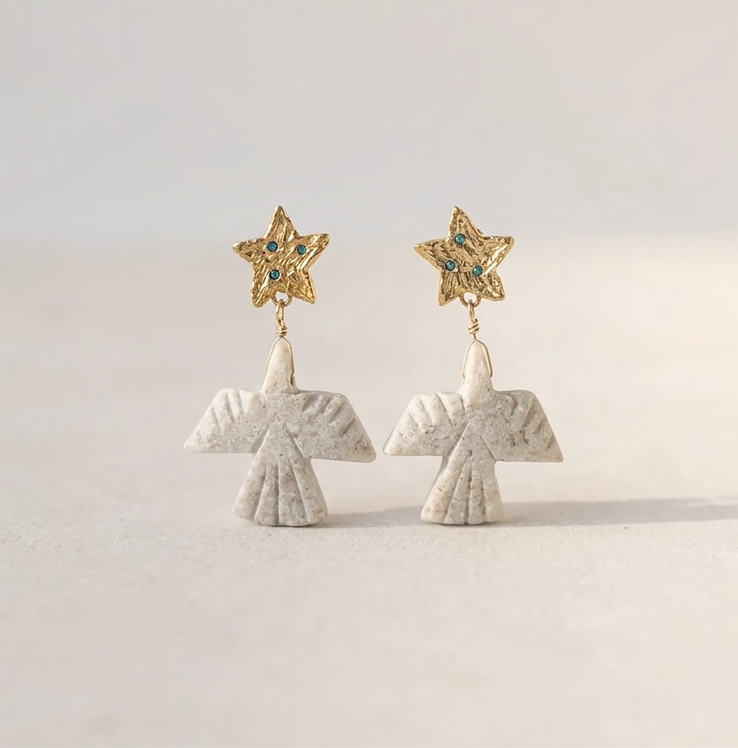 Elise Tsikis Dryden boucles d’oreilles étoile turquoise