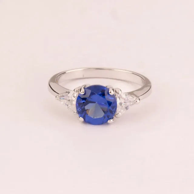 Ultima Edizione Zircone Tondo 7 mm bague coloree triangles