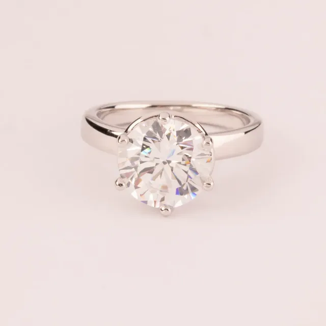 Ultima Edizione solitario 10 mm bague solitaire 6 griffes