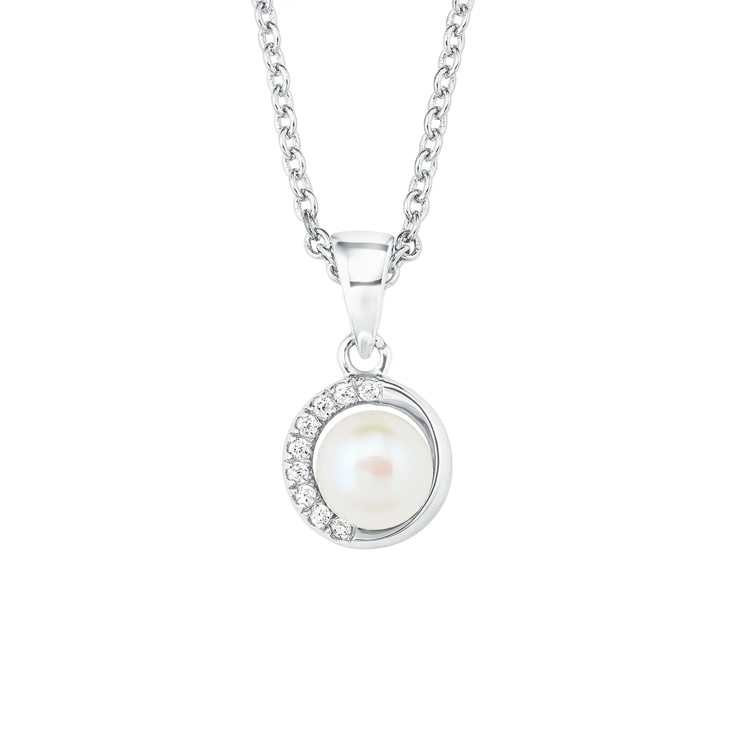 s.Oliver Collier Femme Argent 925 Ancre Zircone