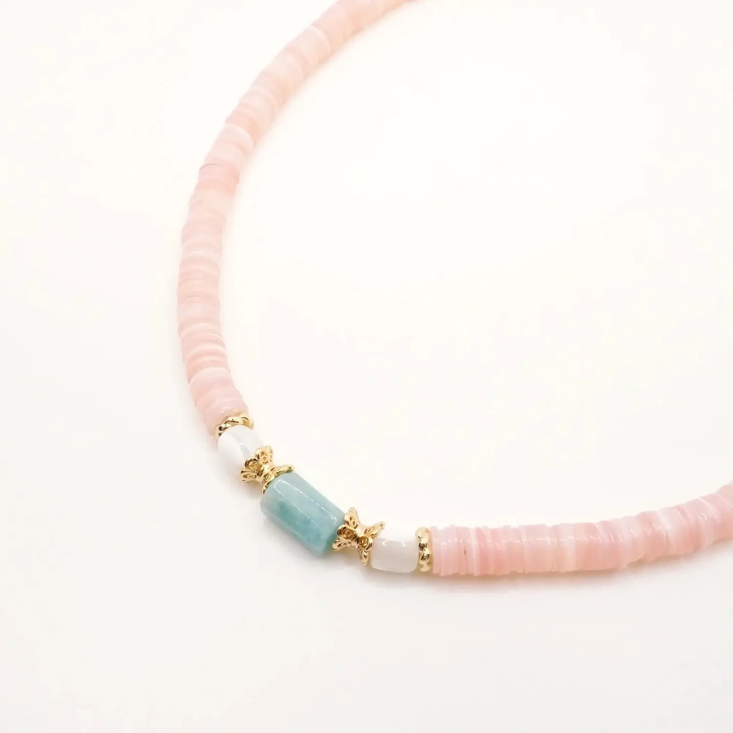 Cloralys Marjane collier amazonite rose 36 cm
