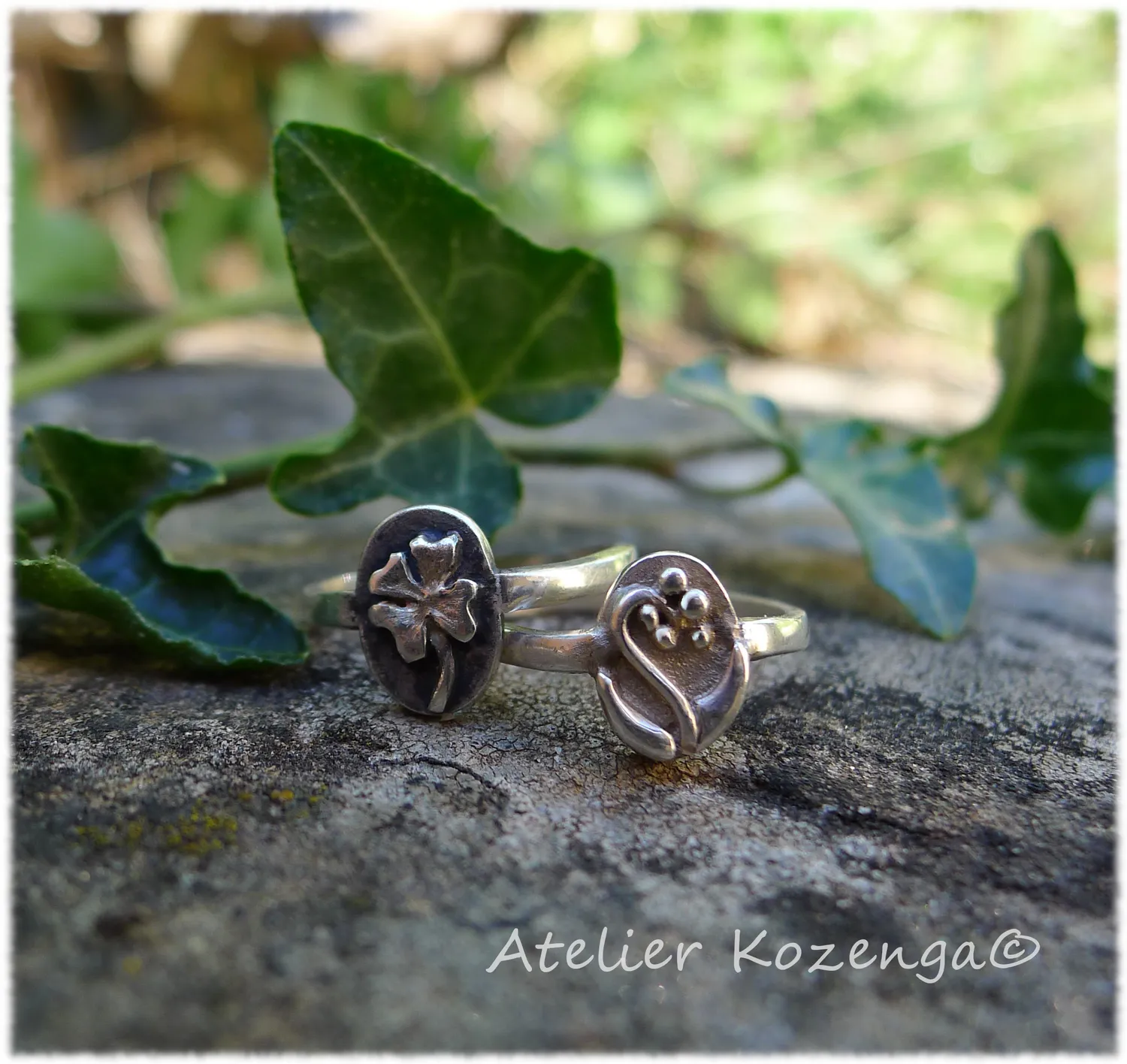 L'Atelier Kozenga floral muguet bague argent 950