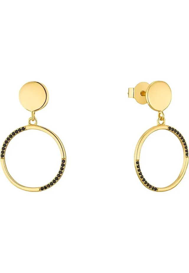 s.Oliver 2034889 boucles d'oreilles pendantes noires femme