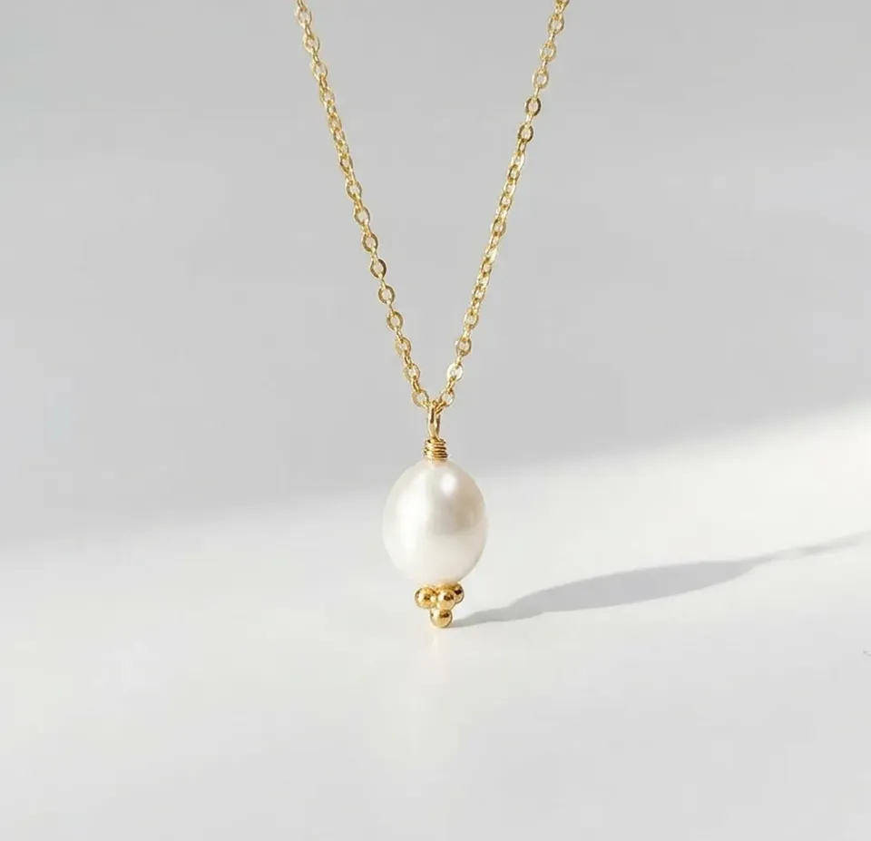 Elise Tsikis Elias collier perle eau douce 40 cm