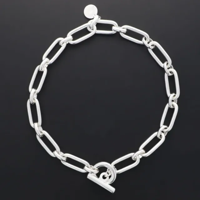 Secret de Cuir N°458 collier rectangles argenté