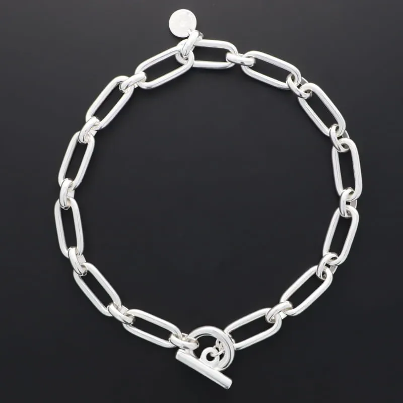 Secret de Cuir N°458 collier rectangles argenté