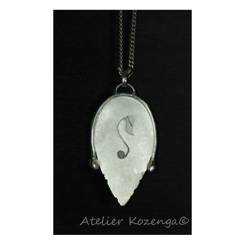 L'Atelier Kozenga Flocons pendentif argent howlite