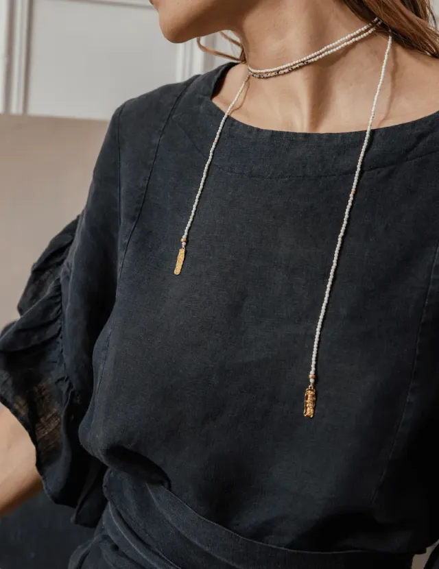 Elise Tsikis Foros collier perles liberté