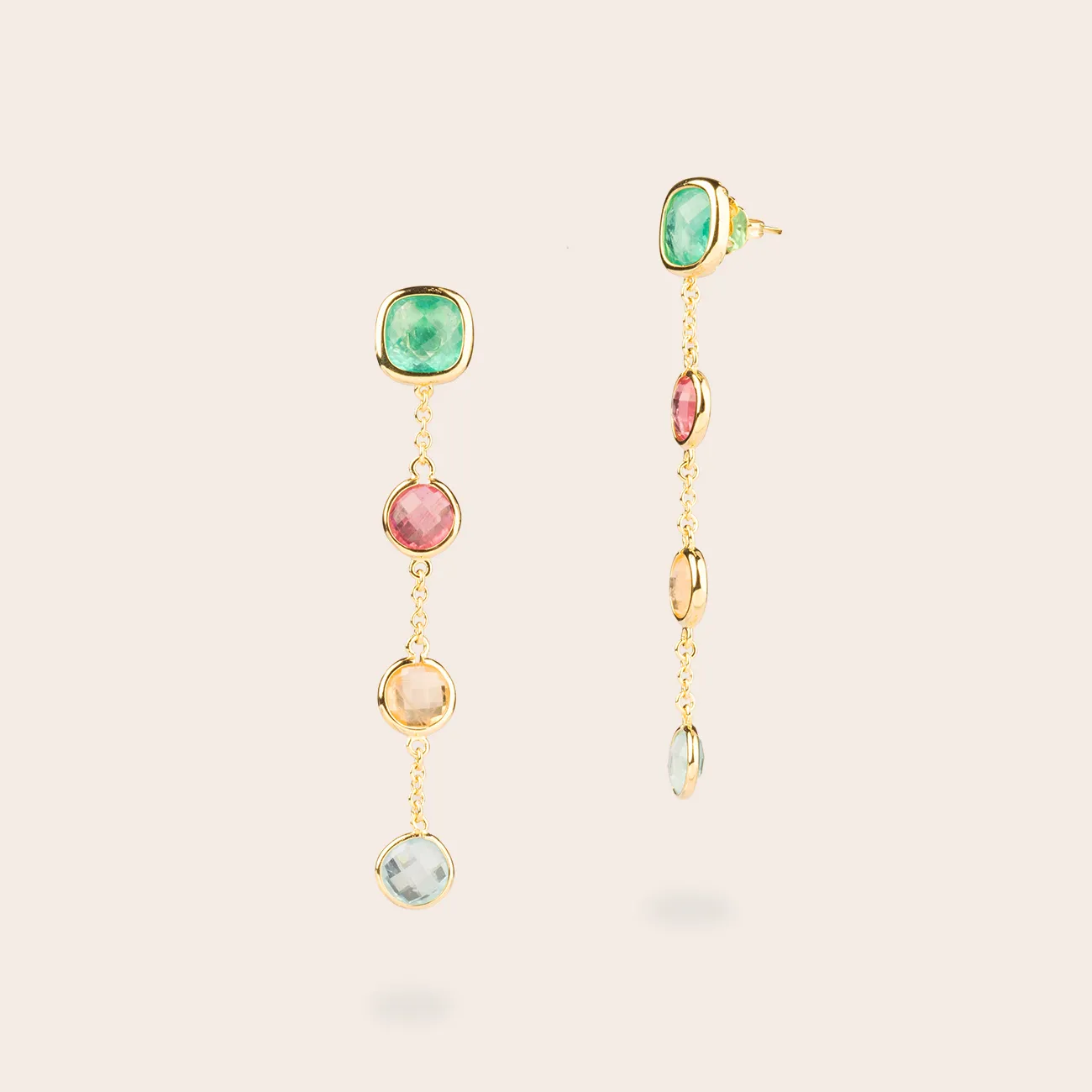 Ultima Edizione 4 pierres boucles pendantes coussin