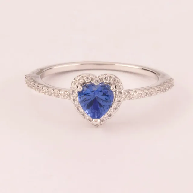 Ultima Edizione fede bague coeur zircone coloré