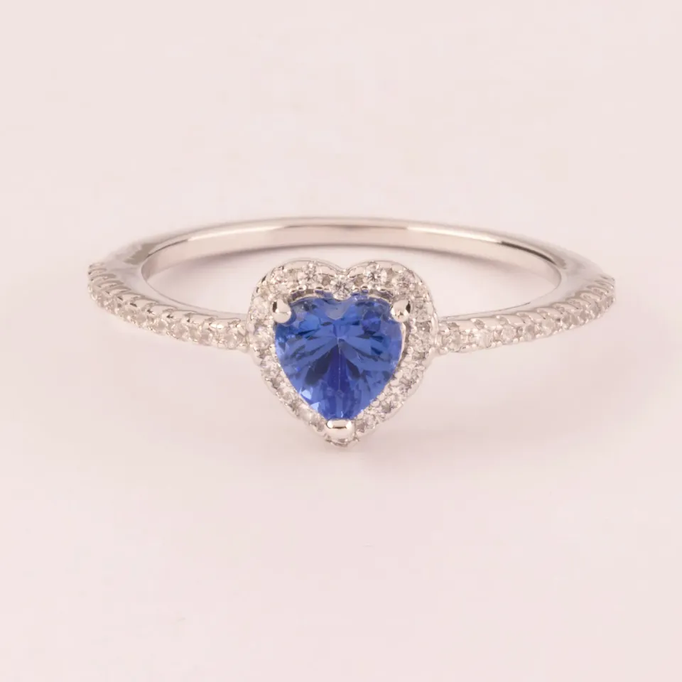 Ultima Edizione fede bague coeur zircone coloré