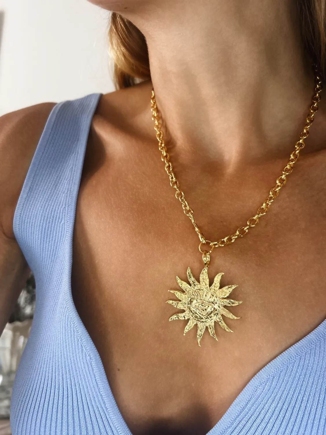Elise Tsikis Sana collier chaîne doré 46,5 cm