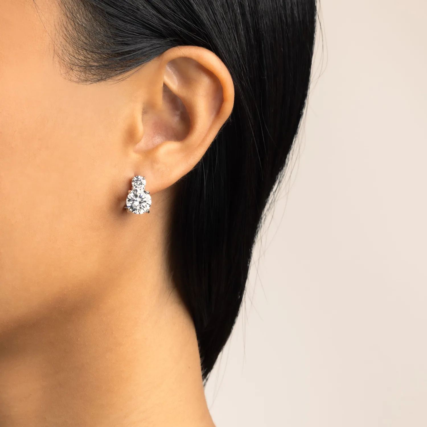 Ultima Edizione Double Zircon Brillant boucles d'oreilles