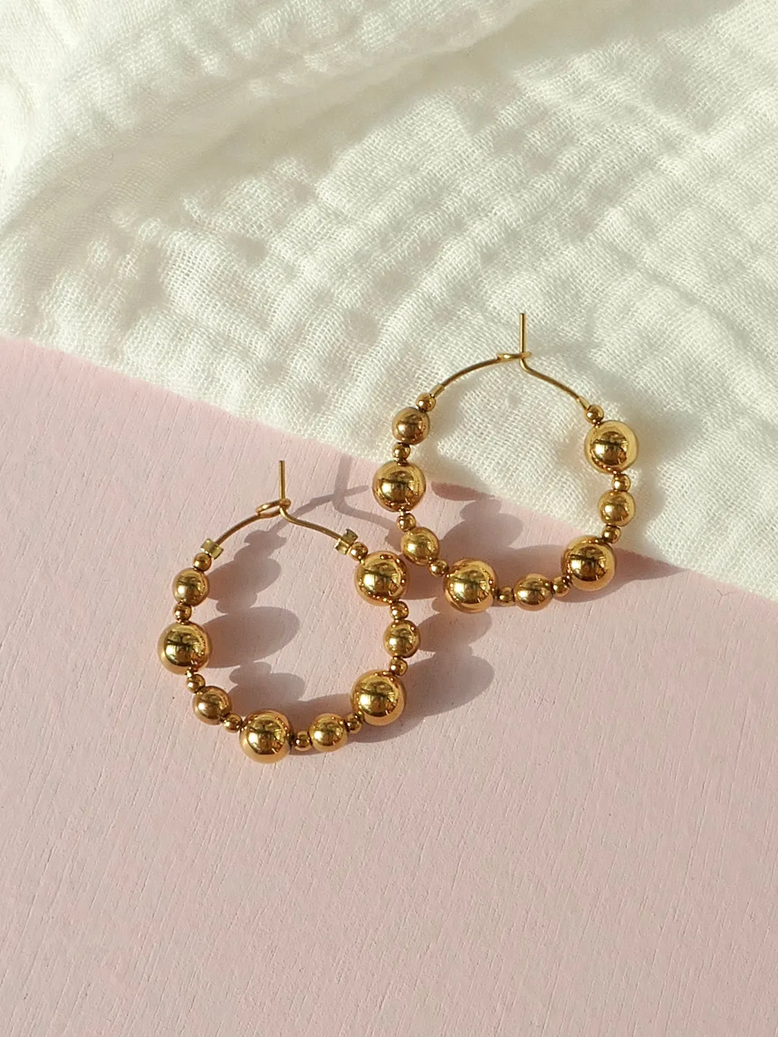 Cloralys Telma boucles d'oreilles créoles dorées