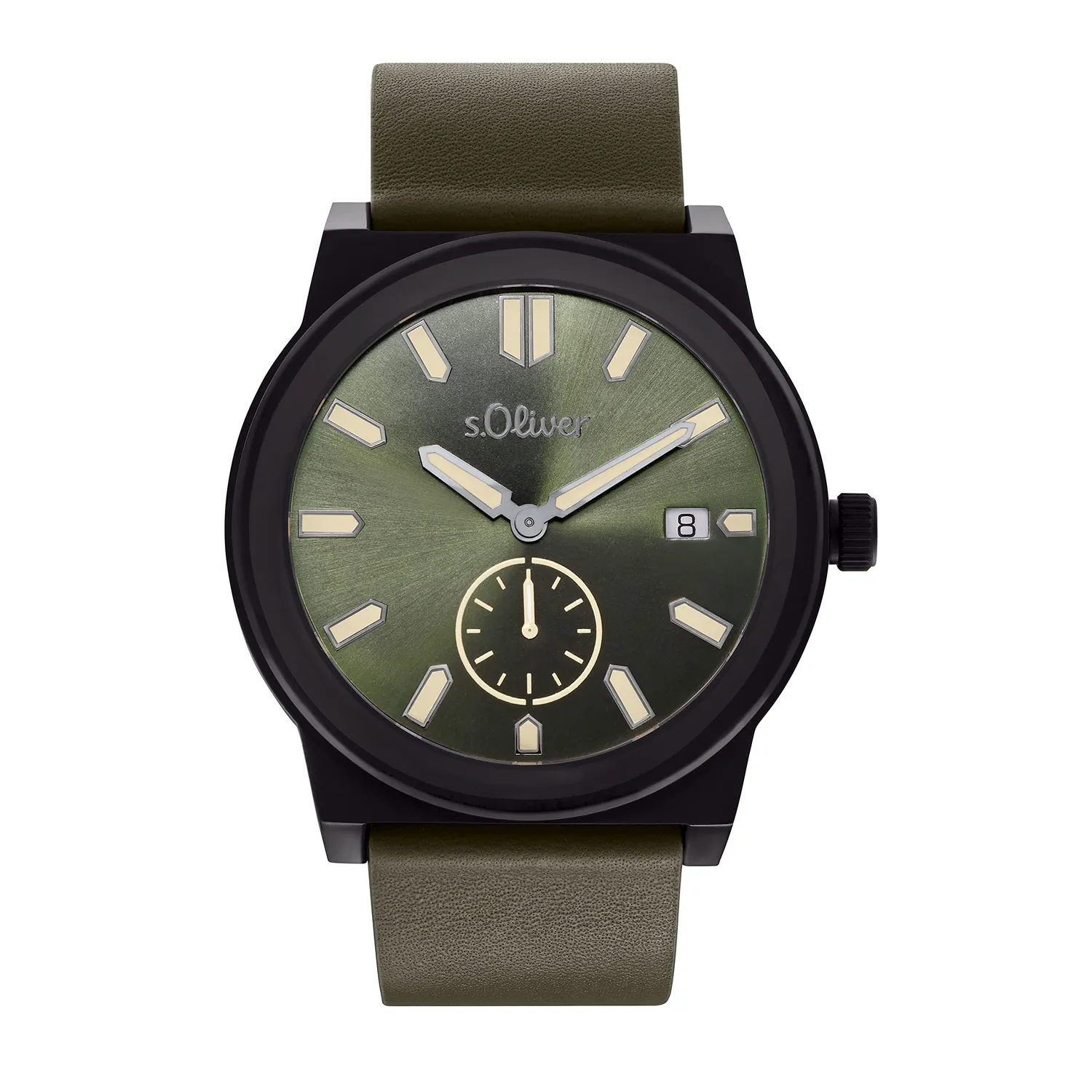 s.Oliver montre homme cuir gris quartz