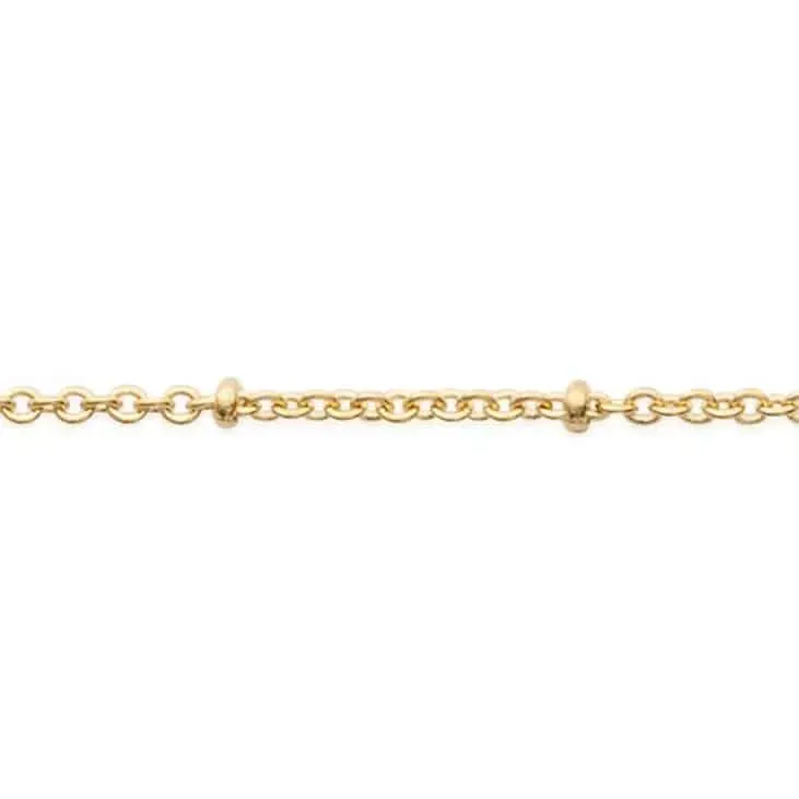 Oriana France bracelet fin perlé plaqué or 18 carats