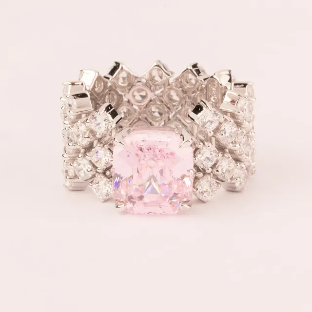Ultima Edizione Fascia Morbida Alta bague zircon colore taille emeraude