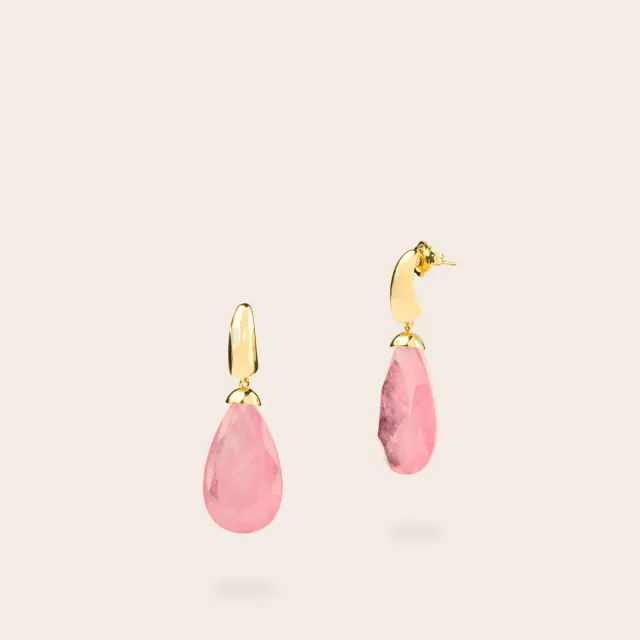 Ultima Edizione goutte colorée boucles d’oreilles pendantes lisses