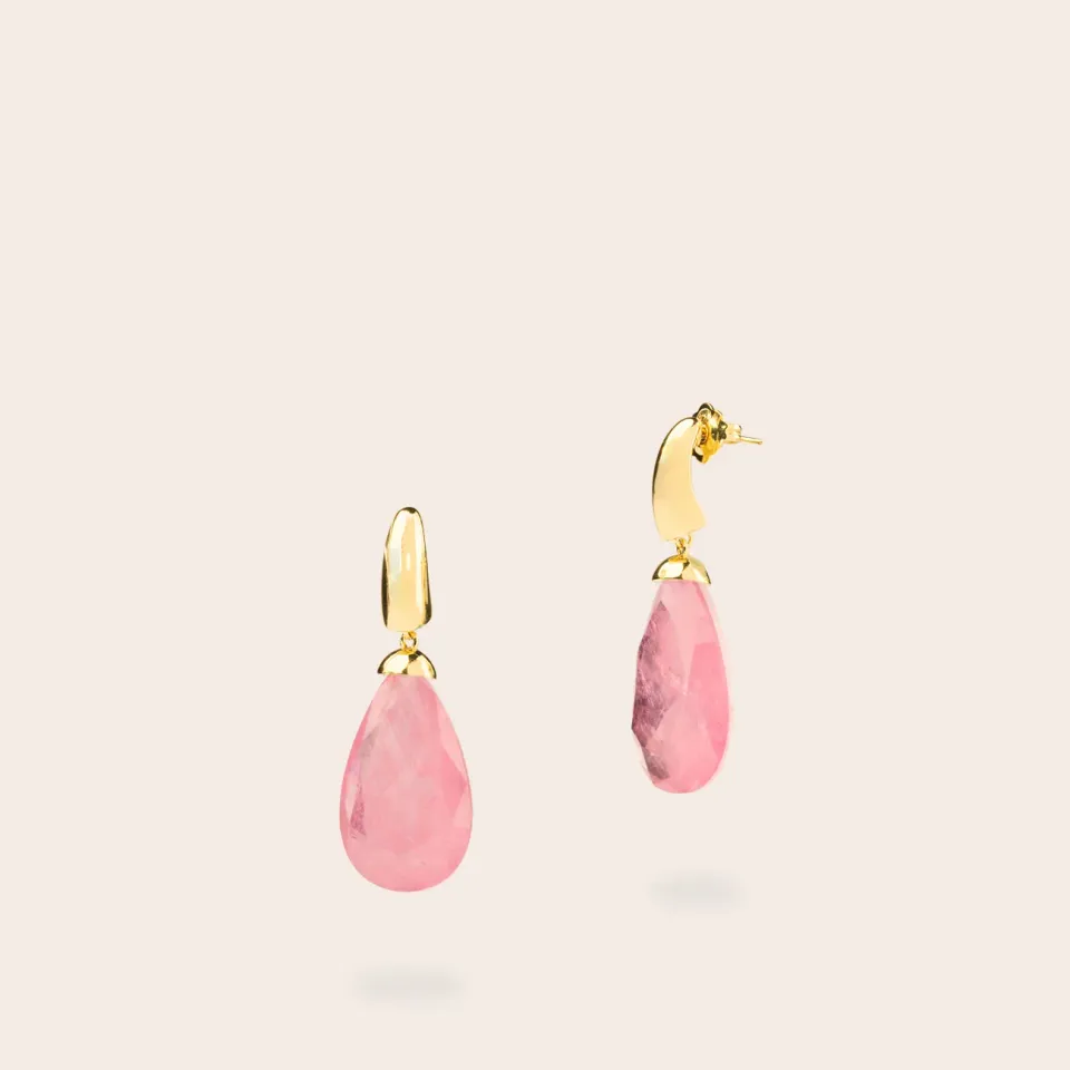 Ultima Edizione goutte colorée boucles d’oreilles pendantes lisses