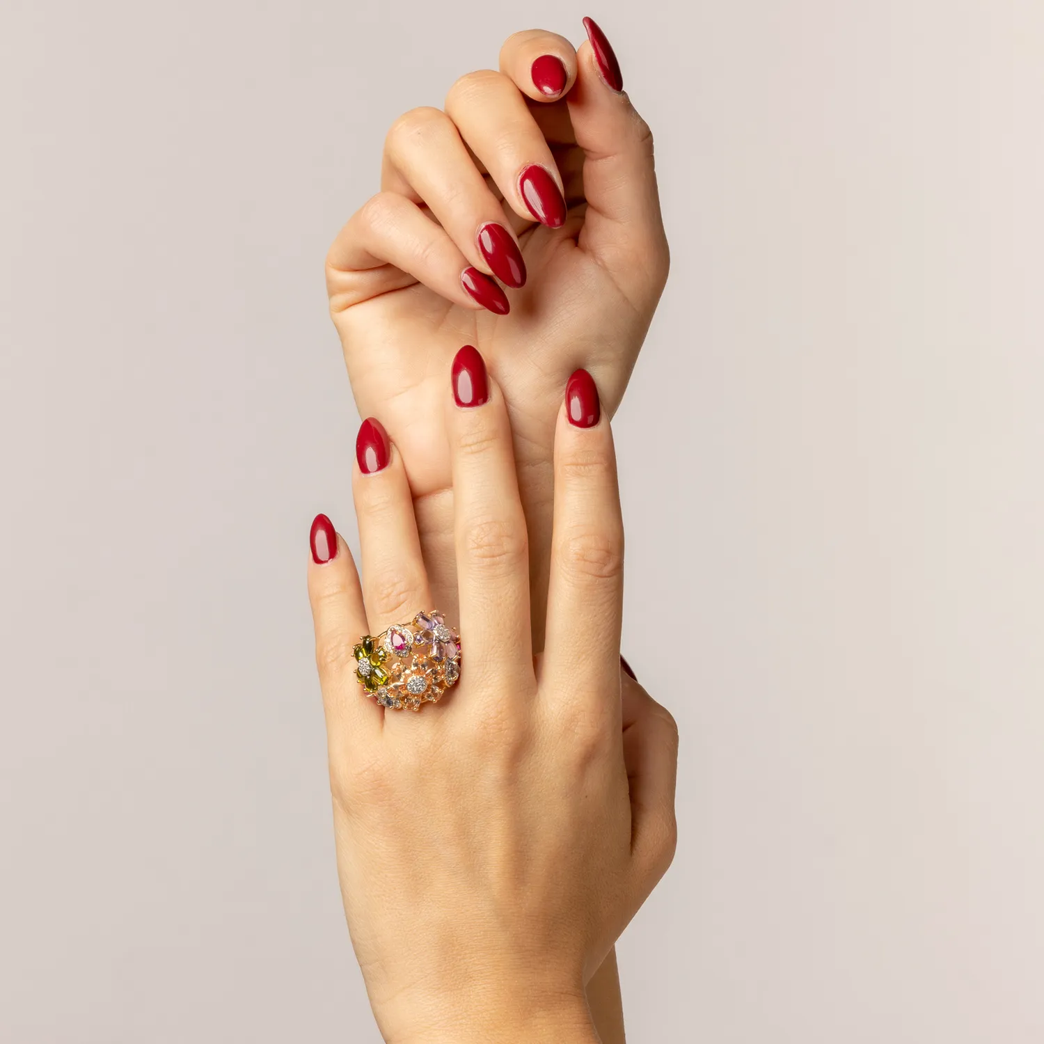 Ultima Edizione Flowers bague large multicolore