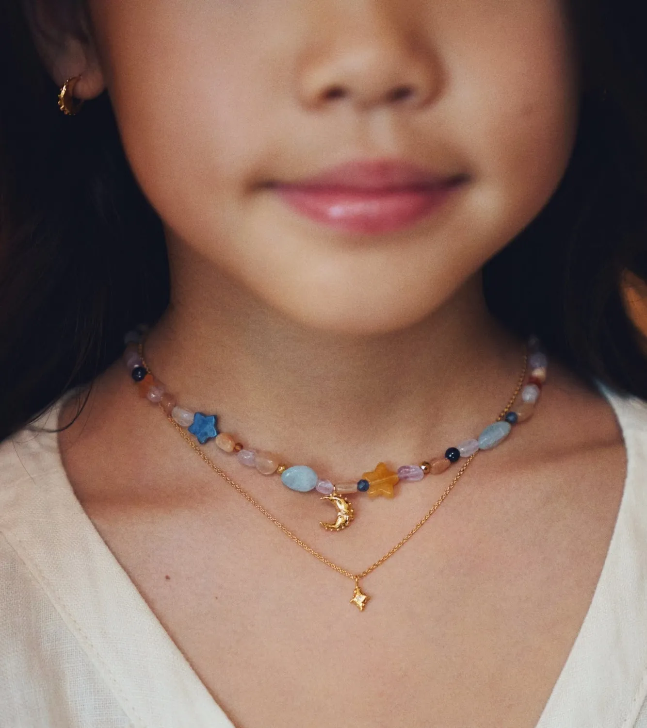 Elise Tsikis Hypnos collier enfant pierres lune