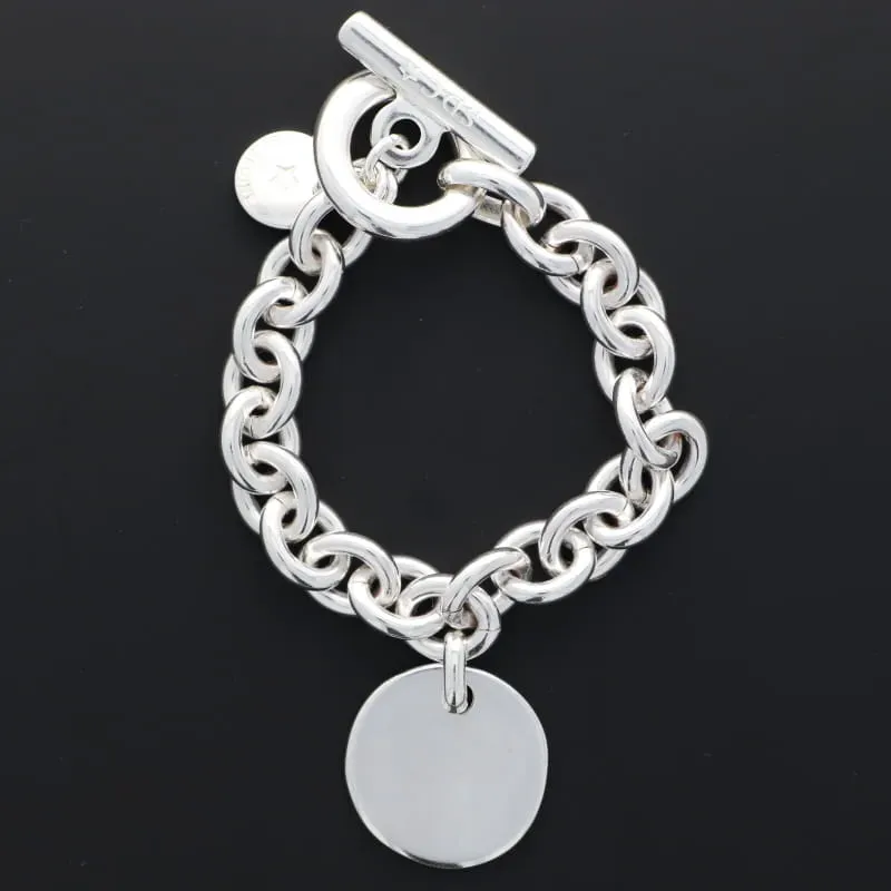 Secret de Cuir N°419 bracelet maille forçat pastille