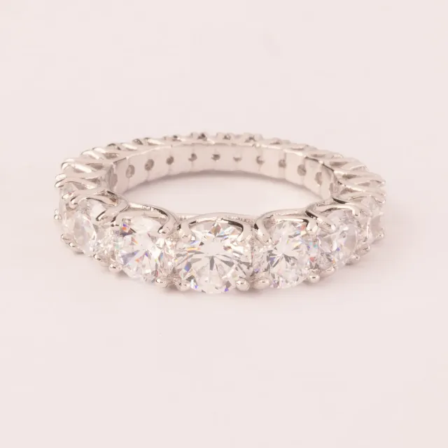 ULTIMA EDIZIONE fedina pavé dégradé bague tour complet zircons