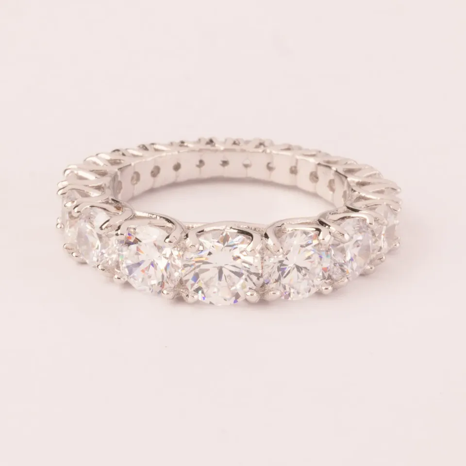ULTIMA EDIZIONE fedina pavé dégradé bague tour complet zircons