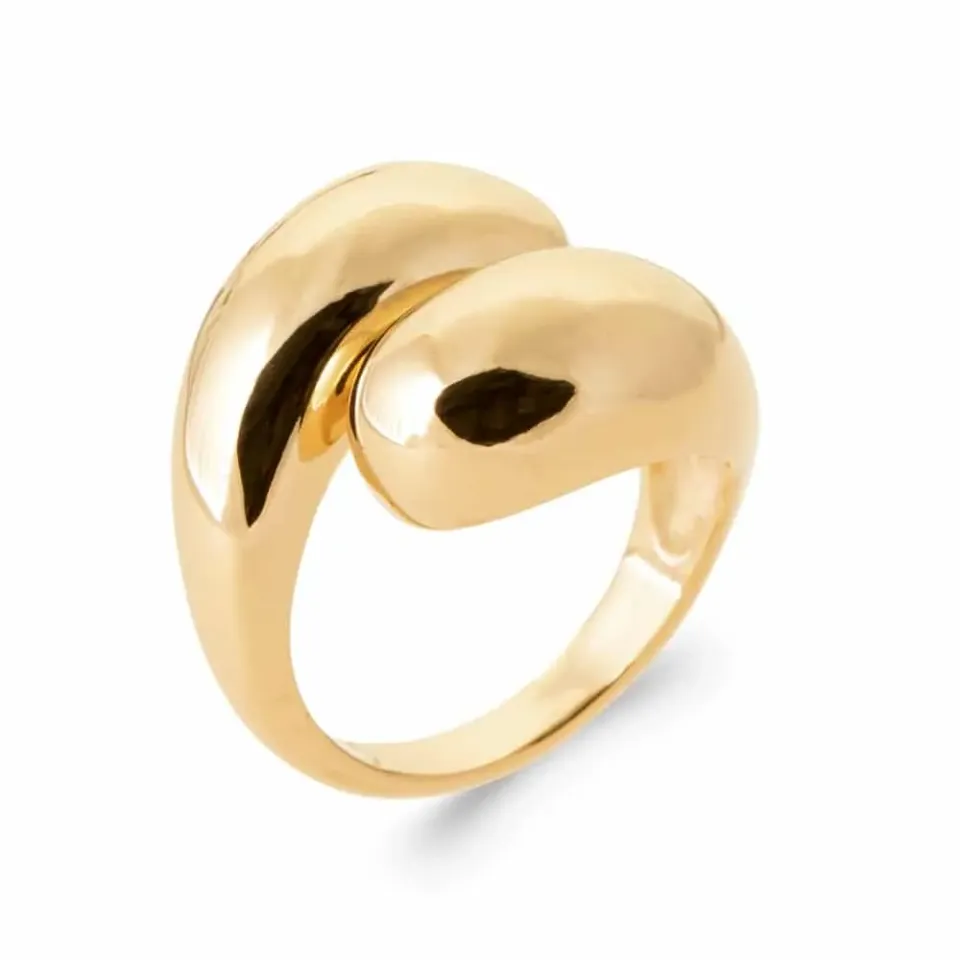 Oriana France coalescence bague plaqué or sculpturale large