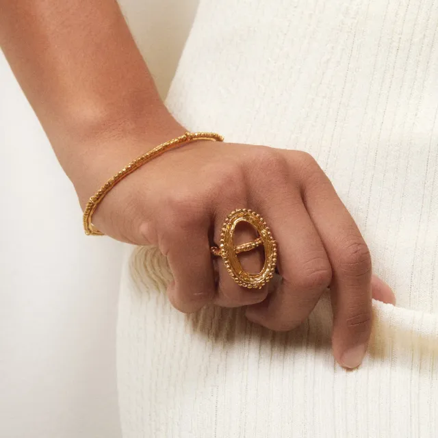 Elise Tsikis Isos bague perles taille 50 vintage