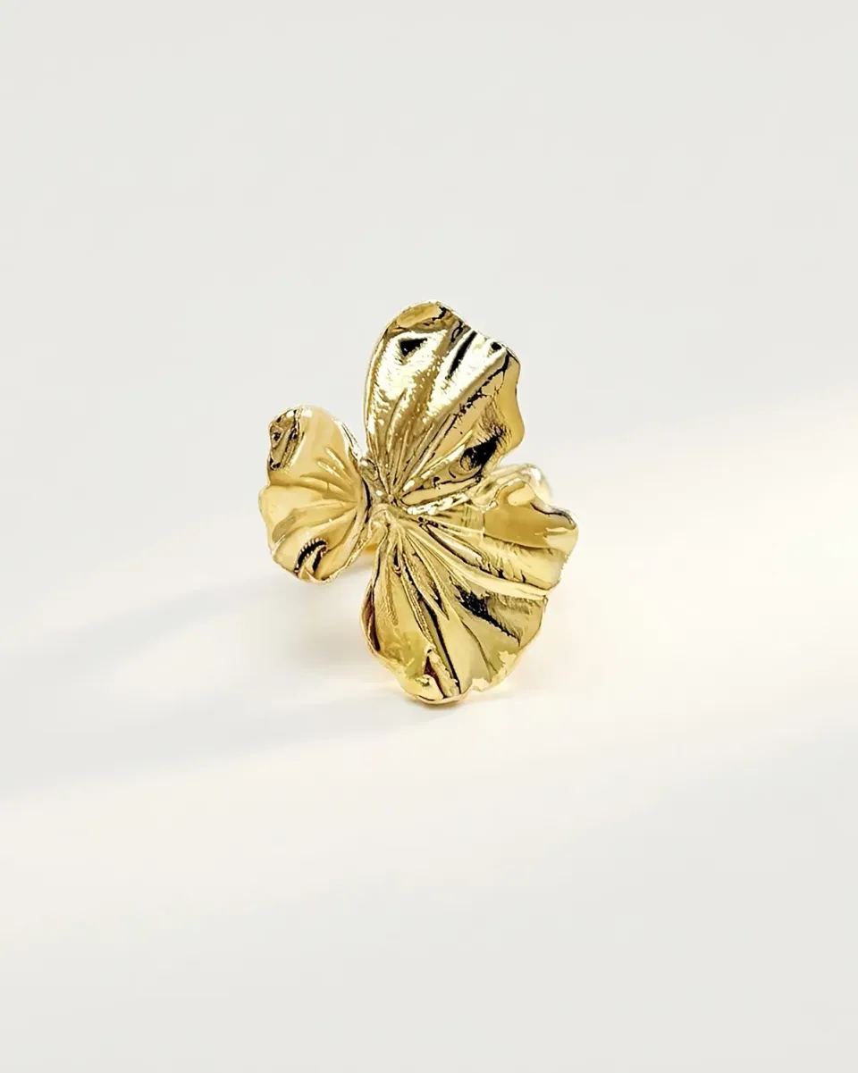 Elise Tsikis Elysia Medium bague fleur réglable