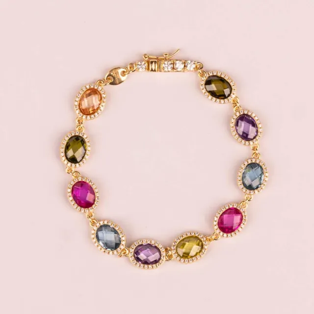 Ultima Edizione Micro pavé zircons ovales bracelet éclat