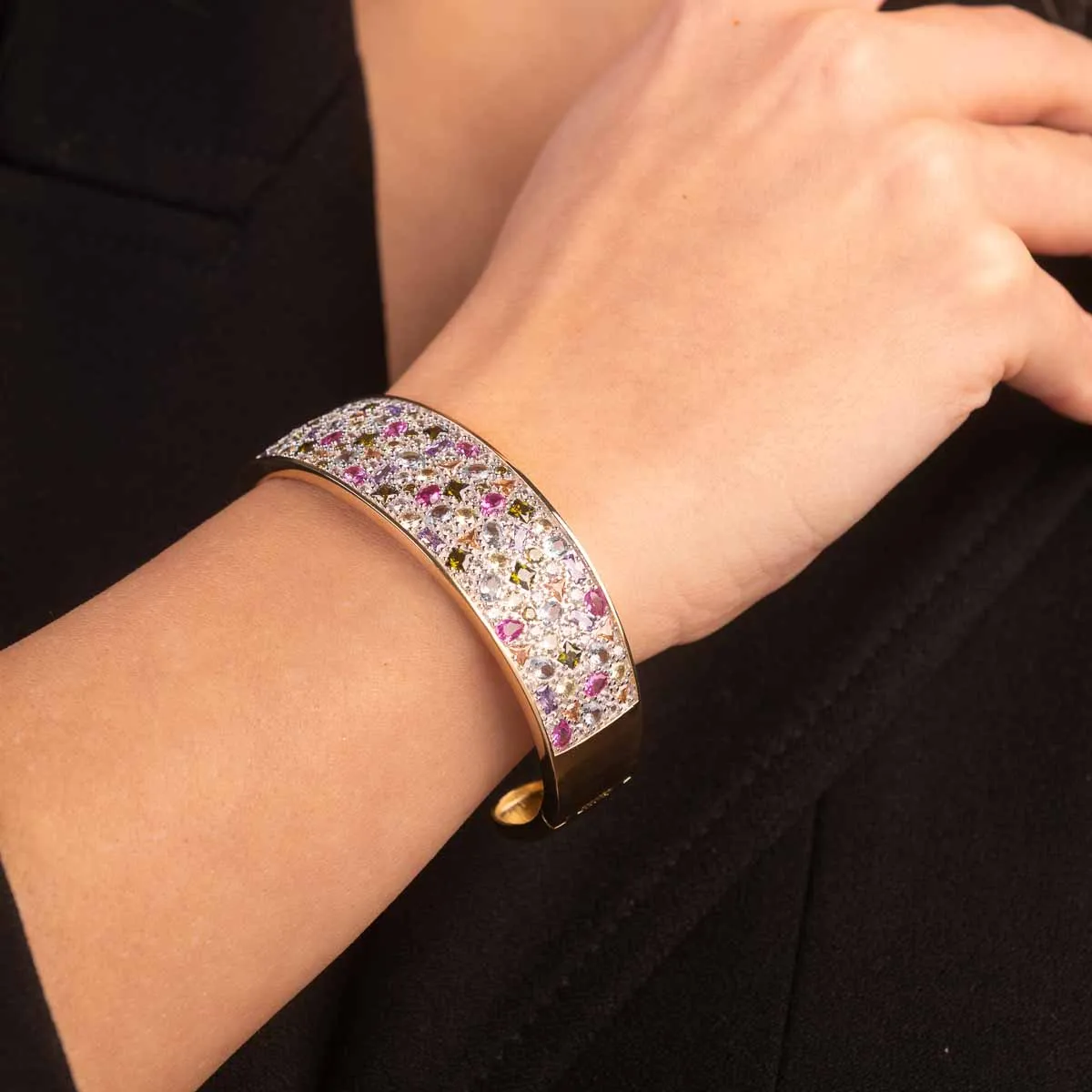 Ultima Edizione bangle bracelet jonc multicolore doré