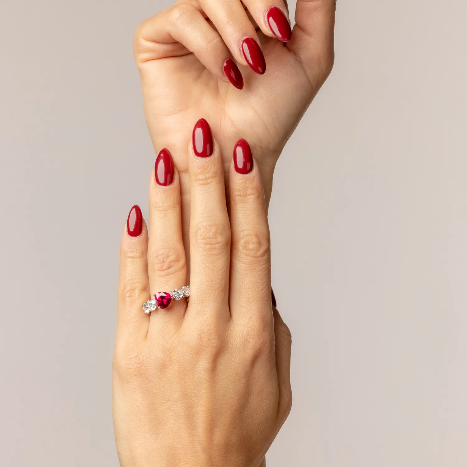 Ultima Edizione Cuori bague alliance cœurs couleur