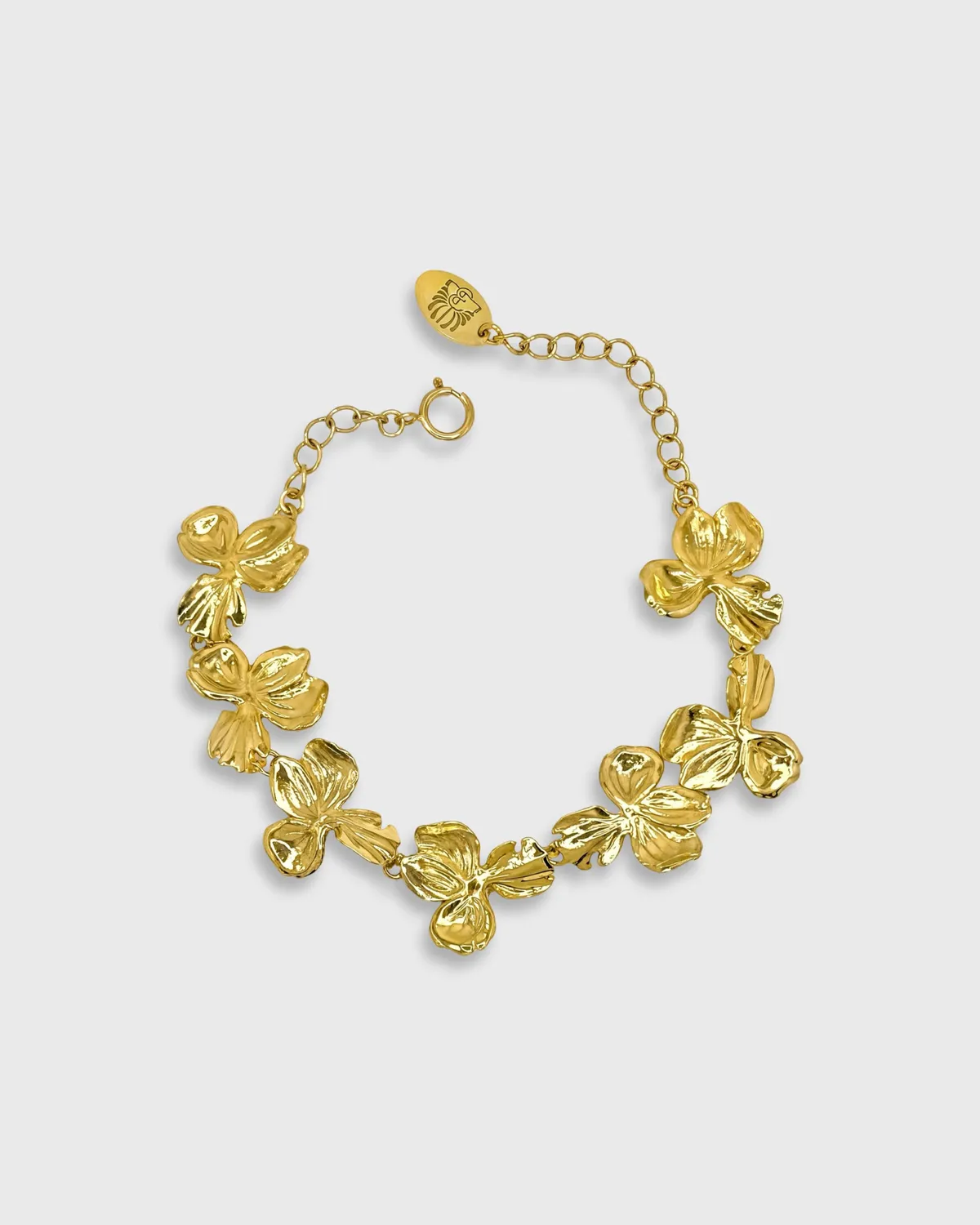 Elise Tsikis Kallisti bracelet fleurs doré