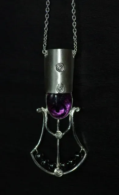 L'Atelier Kozenga Derviche pendentif argent améthyste
