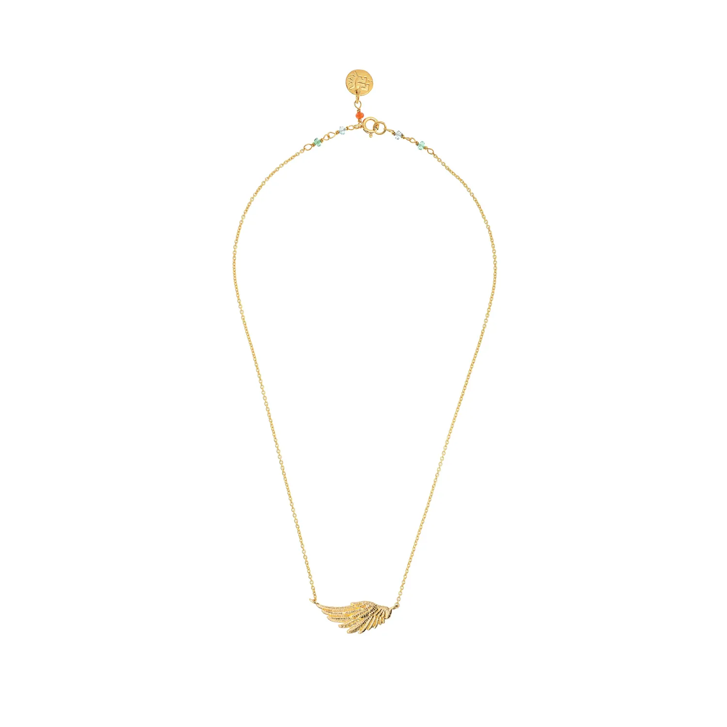 Lorella Tamberi Canal Artemis Wing collier long doré zircons