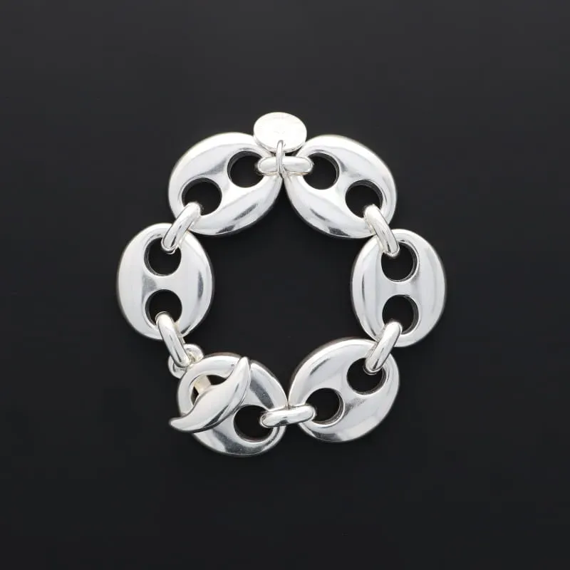 Secret de Cuir N°20 bracelet marine plaqué argent