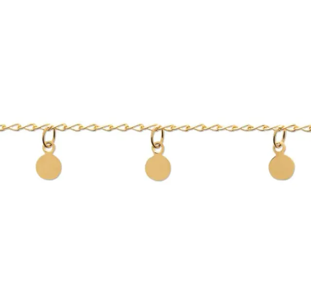 Oriana France Pastilles bracelet plaqué or breloques