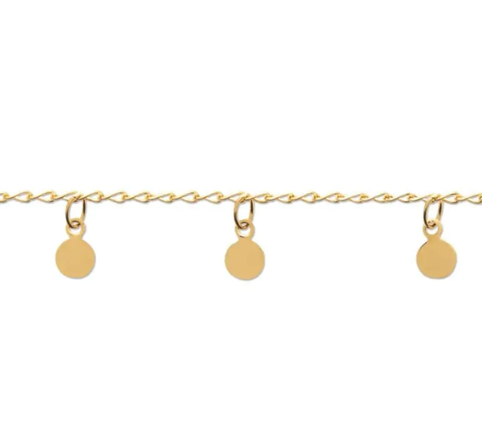 Oriana France Pastilles bracelet plaqué or breloques